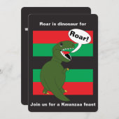 Kwanzaa Tyrannosaurus Rex Custom Kaart (Voorkant / Achterkant)