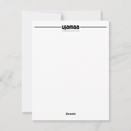 Kwanzaa Ujamaa Feestdagenkaart (Achterkant)