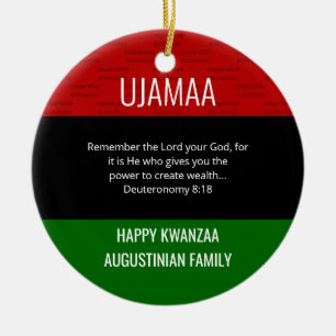 Kwanzaa UJAMAA Keramisch Ornament
