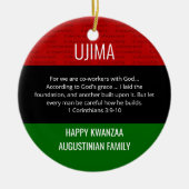Kwanzaa UJIMA Keramisch Ornament (Voorkant)