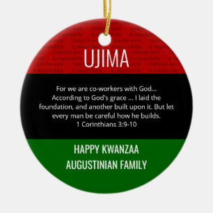 Kwanzaa UJIMA Keramisch Ornament