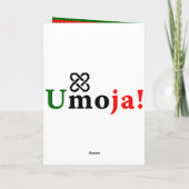 Kwanzaa - Umoja! Groeten Feestdagen Kaart (Achterkant)
