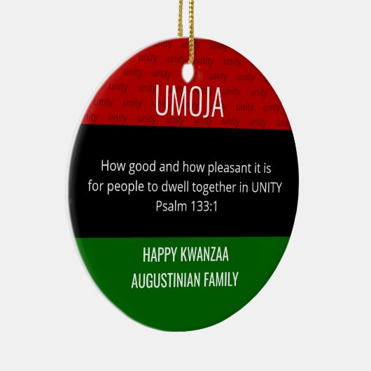 Kwanzaa UMOJA Keramisch Ornament (Rechts)