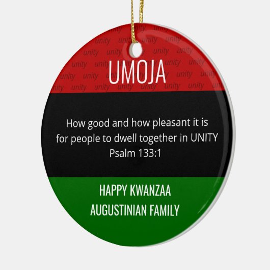 Kwanzaa UMOJA Keramisch Ornament (Links)