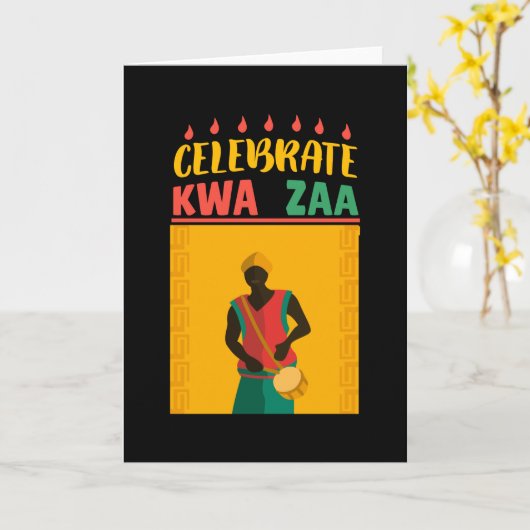 Kwanzaa vieren kaart (Gele Bloem)