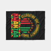 Kwanzaa - Viering van de Liefde Gemeenschap & Camp Fleece Deken (Voorkant (Horizontaal))
