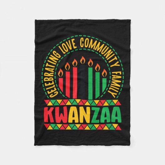 Kwanzaa - Viering van de Liefde Gemeenschap & Camp Fleece Deken (Voorkant)