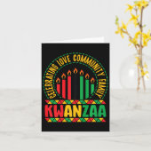 Kwanzaa - Viering van de Liefde Gemeenschap & Camp Kaart (Gele Bloem)