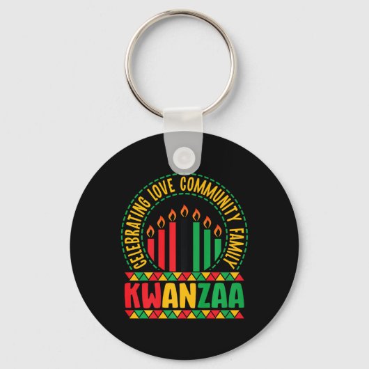 Kwanzaa - Viering van de Liefde Gemeenschap & Camp Sleutelhanger (Voorkant)