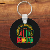 Kwanzaa - Viering van de Liefde Gemeenschap & Camp Sleutelhanger (Voorkant)
