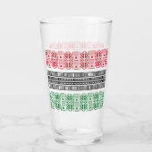 Kwanzaa Vlag Patronen Glas (Achterkant)