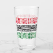 Kwanzaa Vlag Patronen Glas (Voorkant)