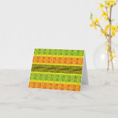Kwanzaa Vlag Patronen Kaart (Gele Bloem)