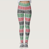Kwanzaa Vlag Patronen Leggings (Voorkant)