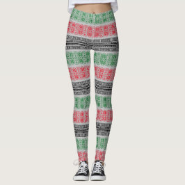 Kwanzaa-vlagpatronen Leggings