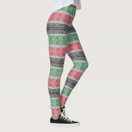 Kwanzaa-vlagpatronen Leggings