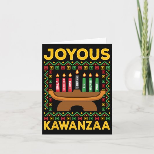 Kwanzaa - Vrolijke Kwanzaa Kaart (Voorkant)