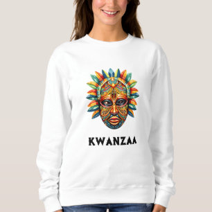Kwanzaa Vrouwen Afrikaans Masker Sweatshirt