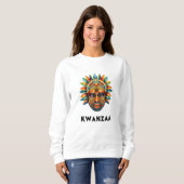 Kwanzaa Vrouwen Afrikaans Masker Sweatshirt (Voorkant volledig)