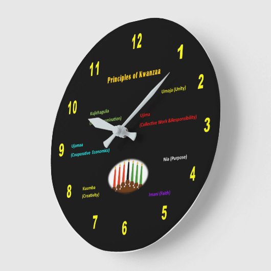Kwanzaa Wall Clock Grote Klok (Hoek)