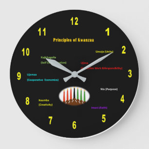 Kwanzaa Wall Clock Grote Klok