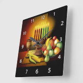 Kwanzaa Wall Clock Vierkante Klok (Hoek)