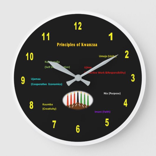 Kwanzaa wandklok (Voorkant)