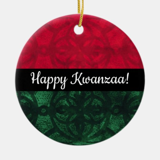 Kwanzaa Waterverf Batik Keramisch Ornament (Voorkant)