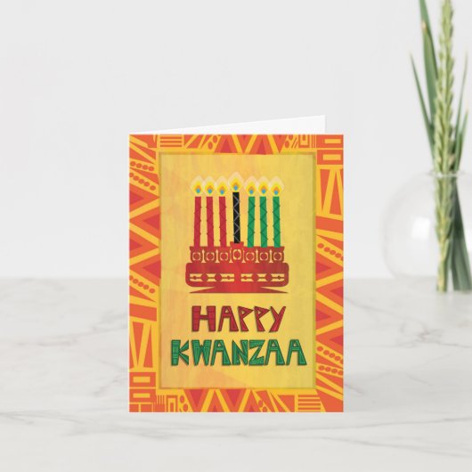 Kwanzaa Wenskaart - Eenheid en Vrede Feestdagen Kaart (Voorkant)