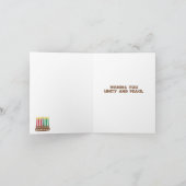 Kwanzaa Wenskaart - Eenheid en Vrede Feestdagen Kaart (Binnen)