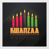 Kwanzaa Window Cling Raamsticker (Vel)