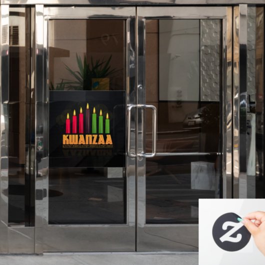 Kwanzaa Window Cling Raamsticker (Kantoordeur)
