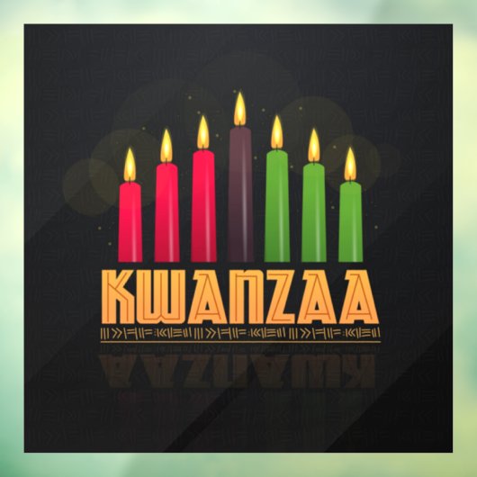 Kwanzaa Window Cling Raamsticker (Vel 3)