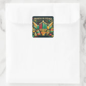 Kwanzaa Zegeningen Vierkante Sticker (Tas)