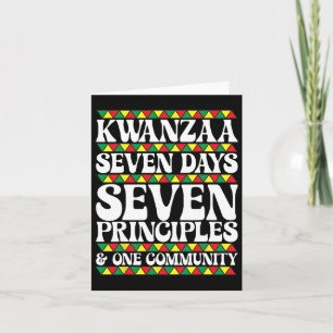 Kwanzaa Zeven Dagen Zeven Principes Eén Gemeenscha Kaart