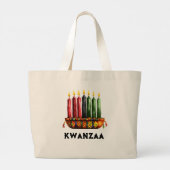 Kwanzaa Zeven Kaars Canvas tas (Achterkant)