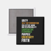 Kwanzaa Zeven principes Eenheid Zelfbeschikking Magneet (Voorkant / Achterkant)