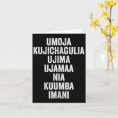 Kwanzaa - Zeven Principes Kaart (Gele Bloem)