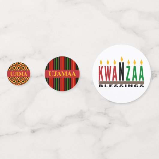 Kwanzaa Zeven principes | Nguzo Saba Holiday Confetti (Voorkanten)