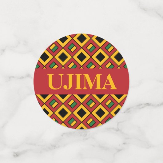 Kwanzaa Zeven principes | Nguzo Saba Holiday Confetti (Kleine voorkant)