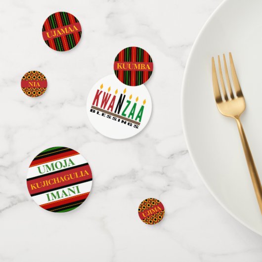 Kwanzaa Zeven principes | Nguzo Saba Holiday Confetti (Groep)