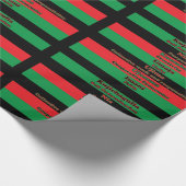 Kwanzaa Zeven Principes Rood Groen Zwart Cadeaupapier (Hoek)