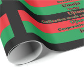 Kwanzaa Zeven Principes Rood Groen Zwart Cadeaupapier (Rol Hoek)