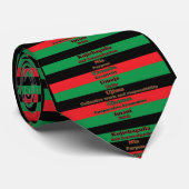 Kwanzaa Zeven Principes Rood Groen Zwart Stropdas (Opgerold)