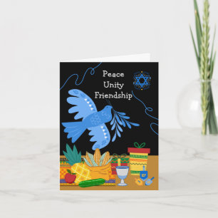 Kwanzukkah Friend Peace Unity Dove Symbols Gifts Kaart