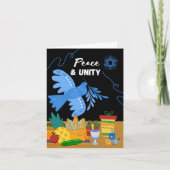 Kwanzukkah Peace Unity Dove Symbols Gifts Kaart (Voorkant)