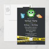 Kwarantaine Virtueel Verjaardagsfeestje Briefkaart (Voorkant / Achterkant)