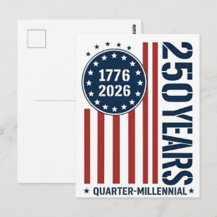 Kwart-millennium Amerika 1776–2026 viering D Briefkaart