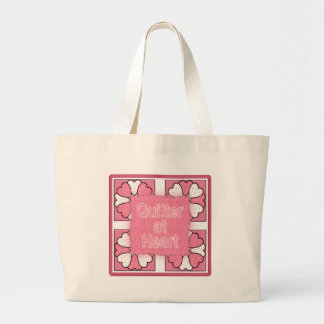 Kwart op hart grote tote bag