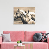 kwart paard op Canadian Prairie Canvas Afdruk (Insitu (Woonkamer))